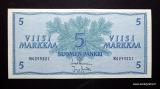 5 Markkaa 1963 ilman Litt, no N0295221 Leinonen-Aranko (v) kl.7