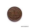 Alankomaat 1 cent 1941 Kuvan kolikko